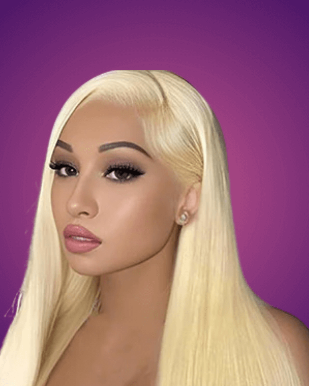 4x4 Closure 613 Blonde Straight Wig