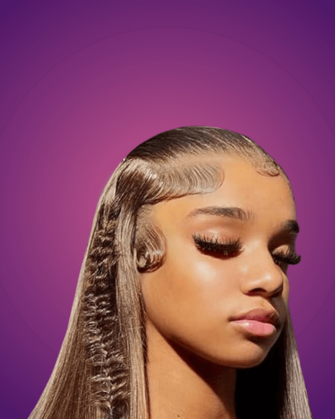 Color Customized Full Lace Straight Wig - Image 2